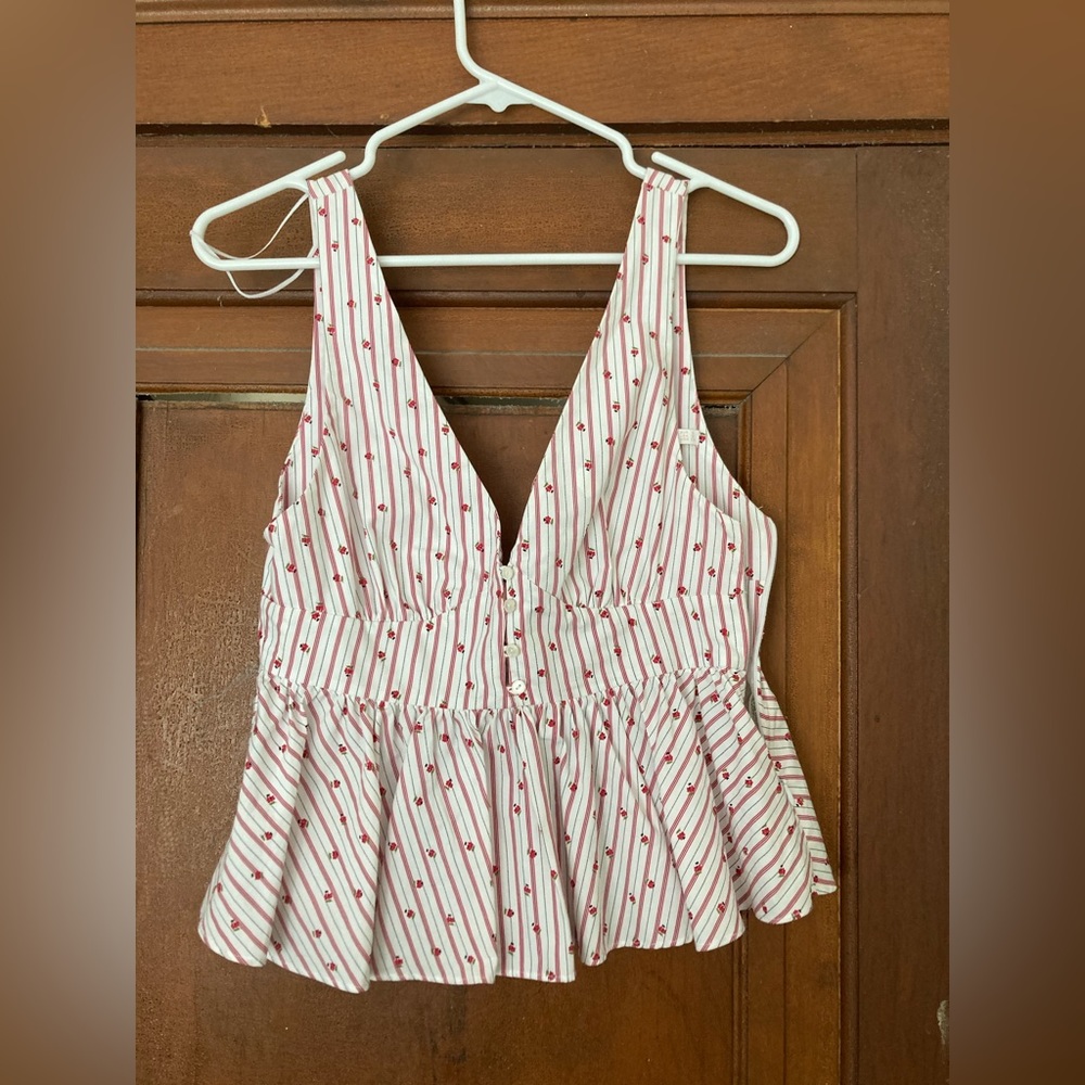 Zara - trafaluc collection plunge peplum blouse
